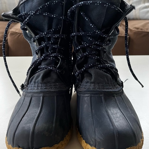 LLBean Kids Blue wax canvas waterproof Bean Boot - Picture 2 of 5